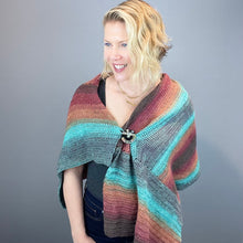 Load image into Gallery viewer, Krista Wrap Crochet Kit | Freia Superwash Merino Silk Sport & Crochet Pattern (#390)