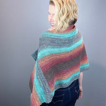 Load image into Gallery viewer, Krista Wrap Crochet Kit | Freia Superwash Merino Silk Sport & Crochet Pattern (#390)