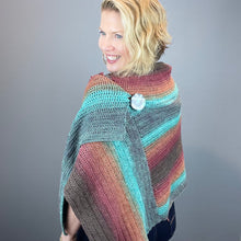 Load image into Gallery viewer, Krista Wrap Crochet Kit | Freia Superwash Merino Silk Sport & Crochet Pattern (#390)
