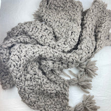 Load image into Gallery viewer, Snuggle Up Tassel Blanket | Knit Collage Sister