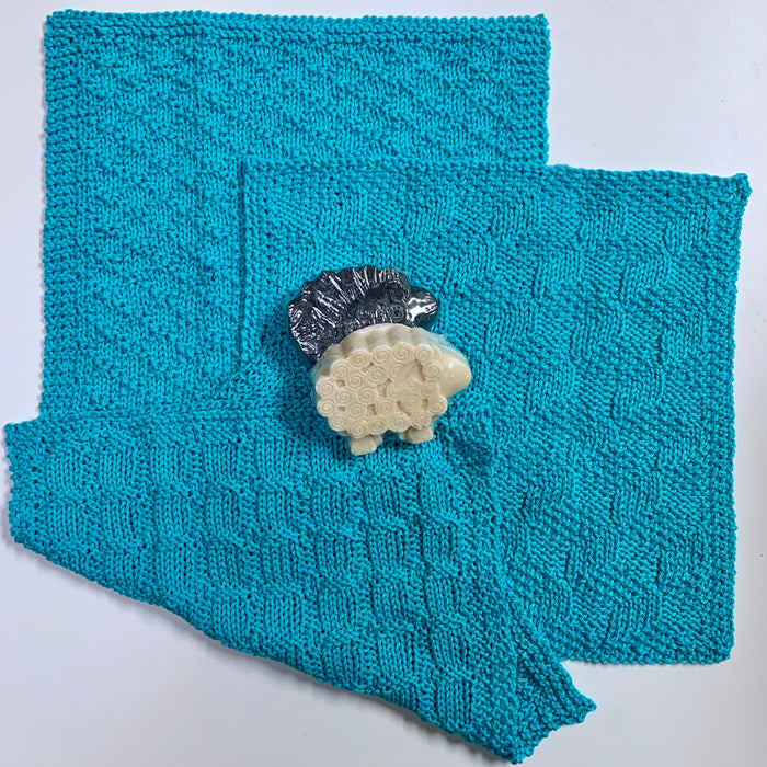 Pima Cotton Washcloths Knitting Kit | Cascade Ultra Pima Cotton & Knitting Pattern (#212)