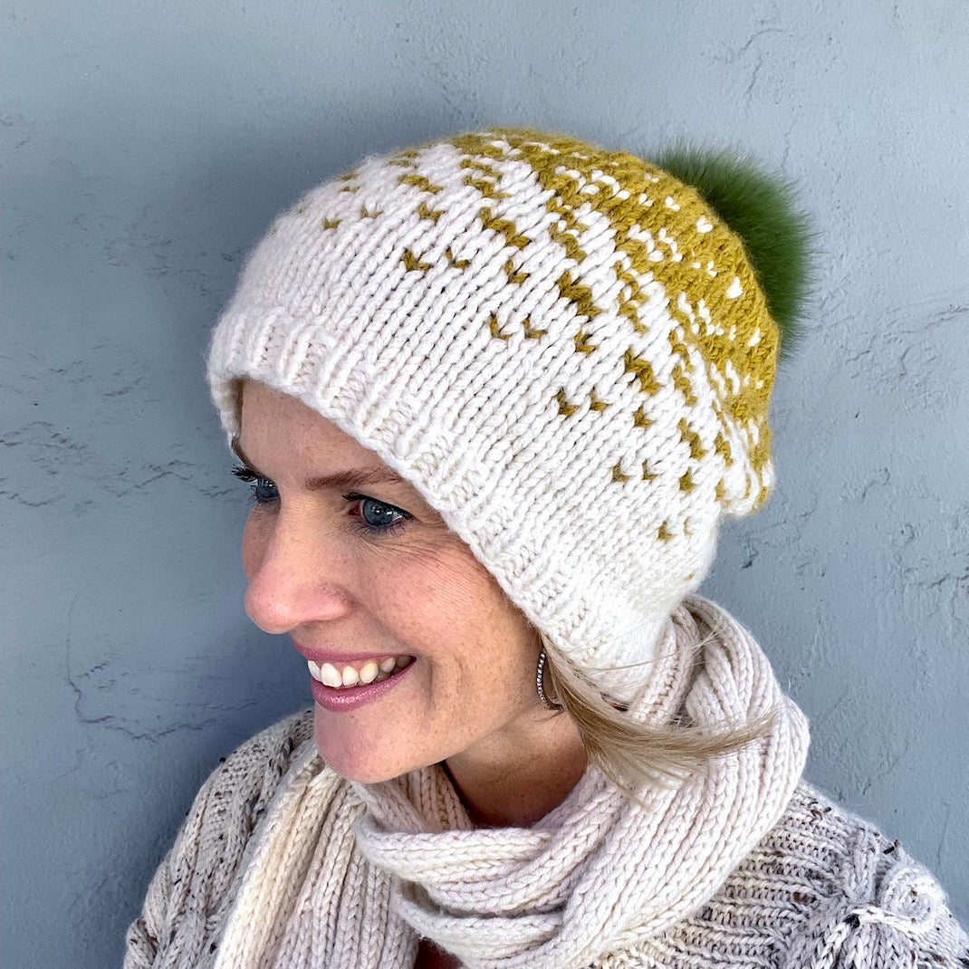 Mika Hat Knitting Kit | Berroco Catena & Knitting Pattern