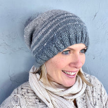 Load image into Gallery viewer, Acadia Striped Hat Knitting Kit | The Fibre Company Acadia & Knitting Pattern (#304)