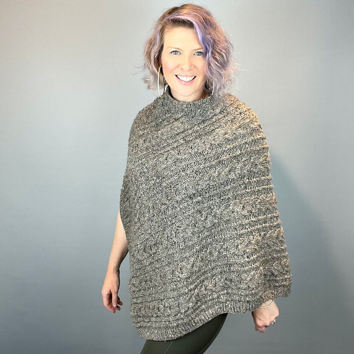 Queensland Cabled Poncho Knitting Kit | Queensland Kathmandu Aran & Knitting Pattern