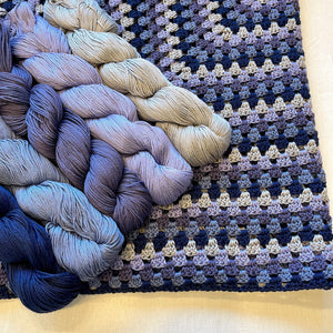 Granny Square Baby Blanket (Cascade version) Crochet Kit | Cascade Ultra Pima Cotton & Crochet Pattern (#159)