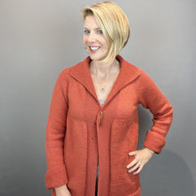Load image into Gallery viewer, Easy Gathered Cardigan (Size Extra Large) Knitting Kit | Aurora 8 & Knitting Pattern (#126)