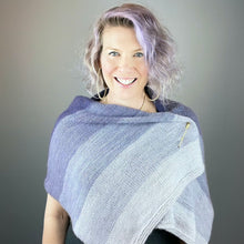 Load image into Gallery viewer, Ombré Cashmere Wrap Knitting Kit | Jade Sapphire Mini Ombré Collection & Knitting Pattern (#367)