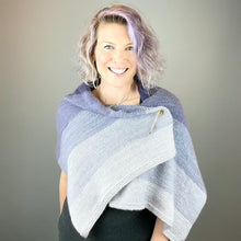 Load image into Gallery viewer, Ombré Cashmere Wrap Knitting Kit | Jade Sapphire Mini Ombré Collection & Knitting Pattern (#367)