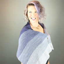 Load image into Gallery viewer, Ombré Cashmere Wrap Knitting Kit | Jade Sapphire Mini Ombré Collection & Knitting Pattern (#367)