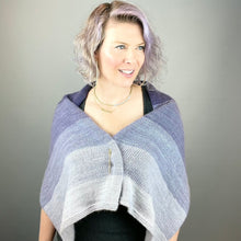 Load image into Gallery viewer, Ombré Cashmere Wrap Knitting Kit | Jade Sapphire Mini Ombré Collection & Knitting Pattern (#367)
