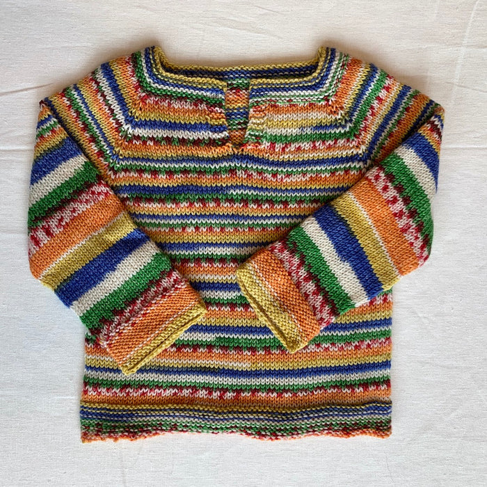Easiest Baby Sweater Ever (Cascade Heritage version) Knitting Kit | Cascade Heritage Prints & Knitting Pattern (#320D)