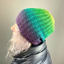 Load image into Gallery viewer, Broken Rib Beanie Knitting Kit | Freia Handpaints Superwash Merino Silk Sport & Knitting Pattern (#370)