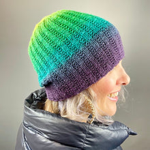 Load image into Gallery viewer, Broken Rib Beanie Knitting Kit | Freia Handpaints Superwash Merino Silk Sport & Knitting Pattern (#370)