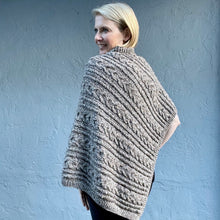 Load image into Gallery viewer, Queensland Cabled Poncho Knitting Kit | Queensland Kathmandu Aran & Knitting Pattern