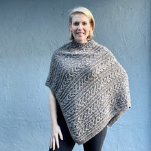 Load image into Gallery viewer, Queensland Cabled Poncho Knitting Kit | Queensland Kathmandu Aran & Knitting Pattern