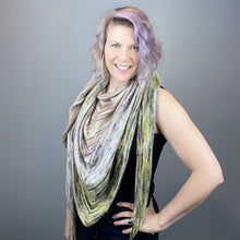 Load image into Gallery viewer, Off-Center Faded Shawlette Knitting Kit | Smooshy with Cashmere & Knitting Pattern (#322)