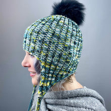 Load image into Gallery viewer, Easy Rib Earflap Hat Knitting Kit | Baah Sonoma &amp; Knitting Pattern (#329)
