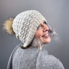 Load image into Gallery viewer, Henie&#39;s Cabled Hat Knitting Kit | Smooshy with Cashmere &amp; Knitting Pattern (#331)
