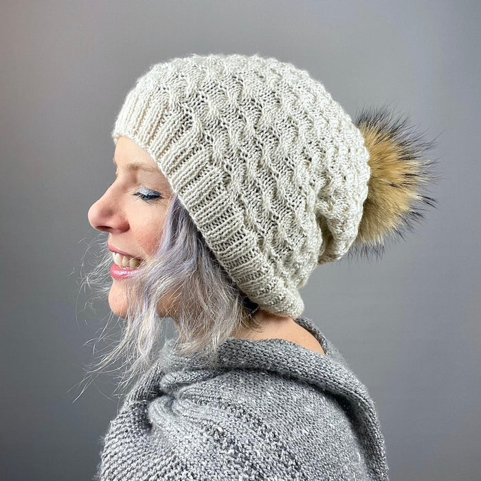 Henie's Cabled Hat Knitting Kit | Smooshy with Cashmere & Knitting Pattern (#331)