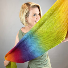 Load image into Gallery viewer, Kauni Effektgarn Garter Stitch Scarf Knitting Kit | Kauni Effektgarn &amp; Knitting Pattern (#245)
