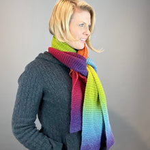 Load image into Gallery viewer, Kauni Effektgarn Garter Stitch Scarf Knitting Kit | Kauni Effektgarn &amp; Knitting Pattern (#245)
