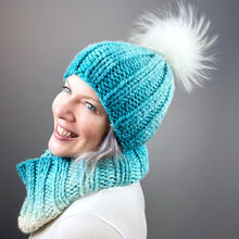 Load image into Gallery viewer, Plush Hat & Cowl Set Knitting Kit | Freia Plush & Knitting Patterns (#418)