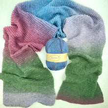 Load image into Gallery viewer, Kauni Effektgarn Garter Stitch Scarf Knitting Kit | Kauni Effektgarn & Knitting Pattern (#245)