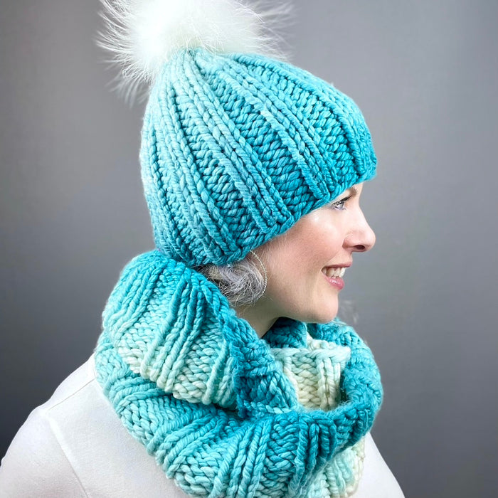Plush Hat & Cowl Set Knitting Kit | Freia Plush & Knitting Patterns (#418)