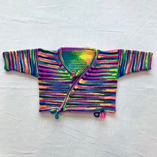 Load image into Gallery viewer, Cadenza Cross-Over Baby Sweater (Rockstar version) Knitting Kit | MollyGirl Rock Star DK