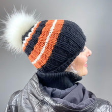 Load image into Gallery viewer, Game Day Striped Hat Knitting Kit | Cascade 128 Superwash & Knitting Pattern (#281)