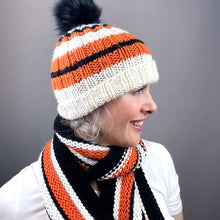 Load image into Gallery viewer, Game Day Striped Scarf Knitting Kit | Cascade 128 Superwash & Knitting Pattern (#281B)