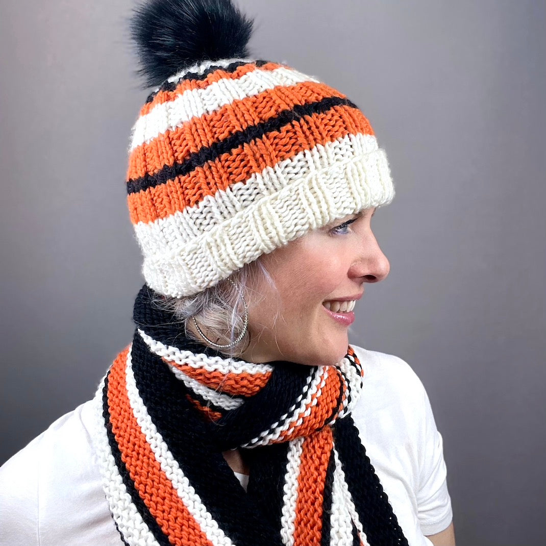 Acadia Striped Hat Knitting Kit