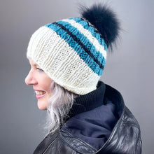 Load image into Gallery viewer, Game Day Striped Hat Knitting Kit | Cascade 128 Superwash & Knitting Pattern (#281)