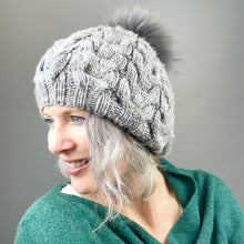 Load image into Gallery viewer, Horseshoe Cabled Beret Knitting Kit | Malabrigo Worsted & Knitting Pattern (#209)
