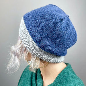 Lux Adorna Cashmere Two-Tone Hat Knitting Kit | Lux Adorna Sport Cashmere & Knitting Pattern (#280)