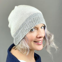 Load image into Gallery viewer, Lux Adorna Cashmere Two-Tone Hat Knitting Kit | Lux Adorna Sport Cashmere & Knitting Pattern (#280)