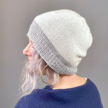 Load image into Gallery viewer, Lux Adorna Cashmere Two-Tone Hat Knitting Kit | Lux Adorna Sport Cashmere & Knitting Pattern (#280)