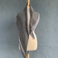 Load image into Gallery viewer, Off-Center Striped Shawlette Knitting Kit | Queensland United & Knitting Pattern (#293)