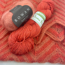 Load image into Gallery viewer, Chevron Cloud Wrap Knitting Kit | Queensland Llama Lace & Rowan Kidsilk Haze
