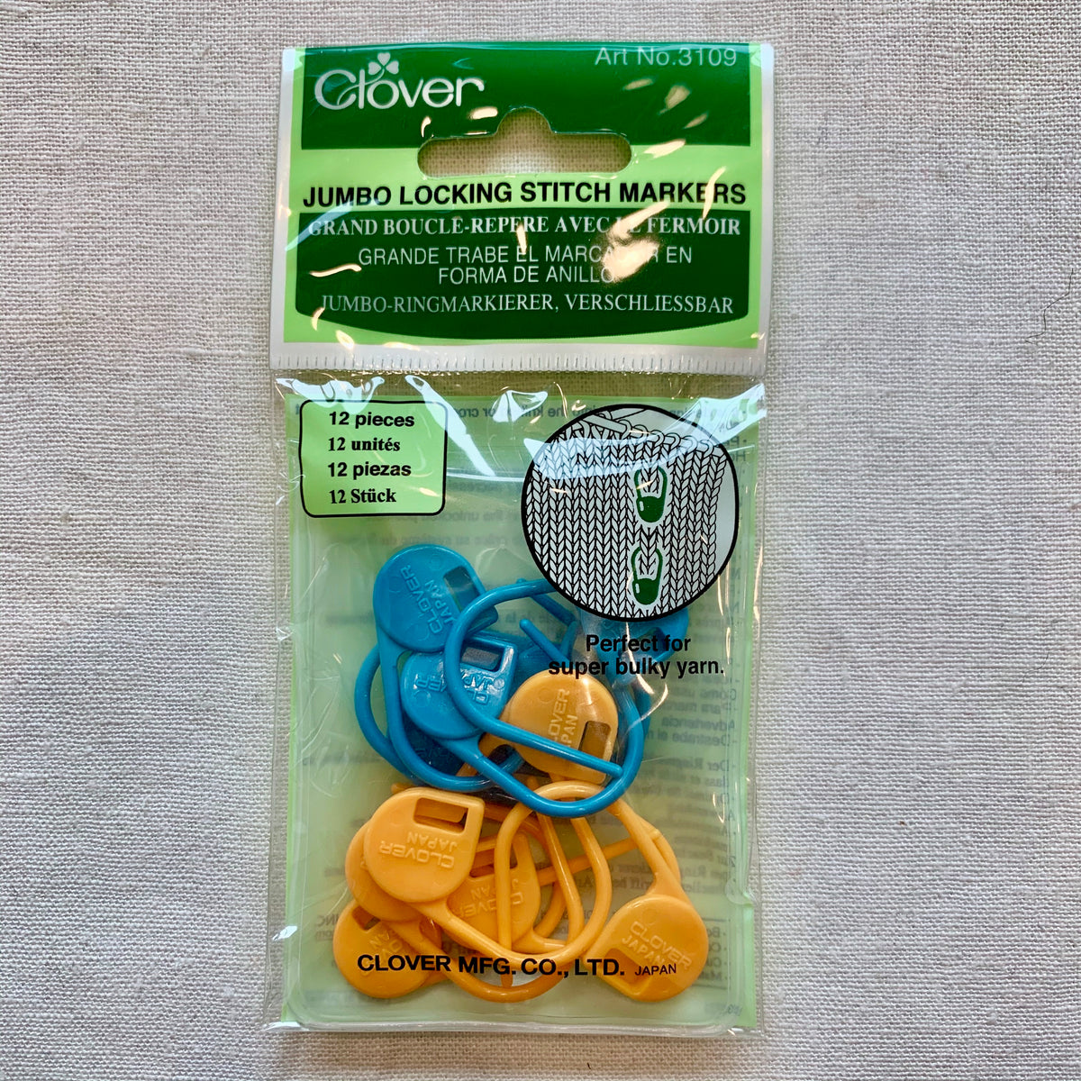 Clover 3109 - Jumbo Locking Stitch Markers - Fengari Fiber Arts