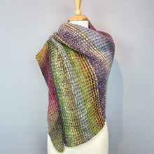 Load image into Gallery viewer, Inclinations Shawl Knitting Kit | Feederbrook Farm Entropy Superwash Merino DK