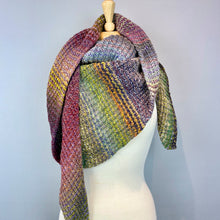 Load image into Gallery viewer, Inclinations Shawl Knitting Kit | Feederbrook Farm Entropy Superwash Merino DK