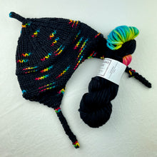 Load image into Gallery viewer, Iris Hat (Wonderland Version) Knitting Kit | Wonderland TweedleDeeDum & Knitting Pattern (#149)