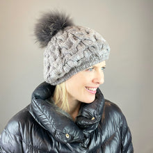 Load image into Gallery viewer, Horseshoe Cabled Beret Knitting Kit | Malabrigo Worsted & Knitting Pattern (#209)