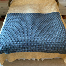 Load image into Gallery viewer, Ushya Basketweave Throw Knitting Kit | Mirasol Ushya & Knitting Pattern (#365)