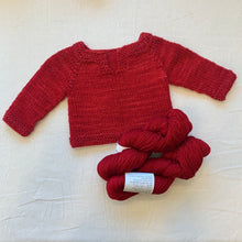 Load image into Gallery viewer, Easiest Baby Sweater Ever (Anzula version) Knitting Kit | Anzula For Better or Worsted & Knitting Pattern (#320A)