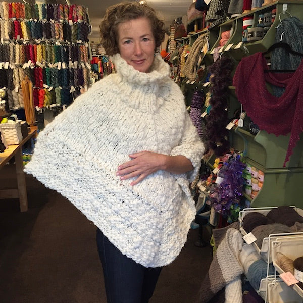 Rustic Handspun Poncho Knitting Kit | Knit Collage Sister, Cast Away & Knitting Pattern