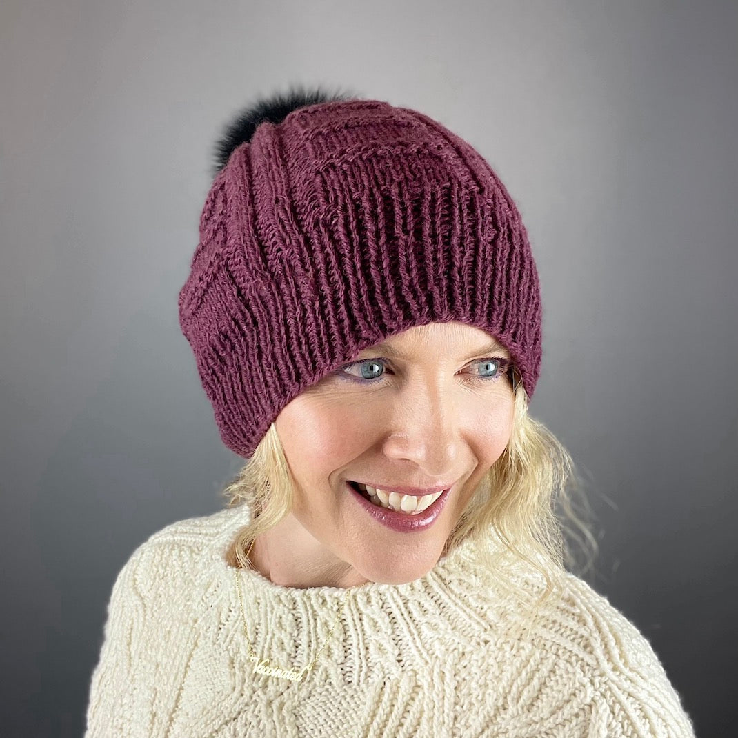 Column & Ridge Hat Knitting Kit | mYak Baby Yak Medium & Knitting Patt