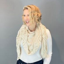 Load image into Gallery viewer, Deco Shawlette (Stargazer version) Knitting Kit | Stargazer & Knitting Pattern (#324)