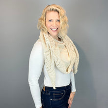Load image into Gallery viewer, Deco Shawlette (Stargazer version) Knitting Kit | Stargazer & Knitting Pattern (#324)